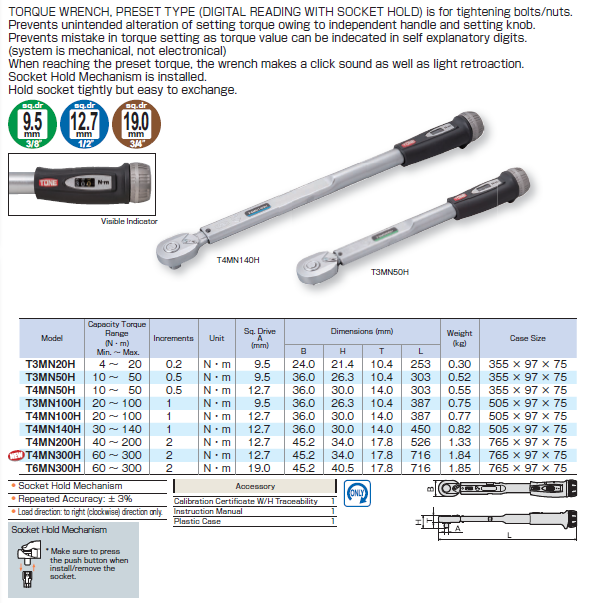 Ichiban Precision Sdn Bhd Tone Tone Digital Torque Wrench, Preset